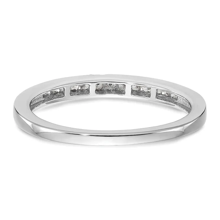 Rings Goldia 009ct CZ Solid Real 14k White Gold Wedding Wedding Band Ring