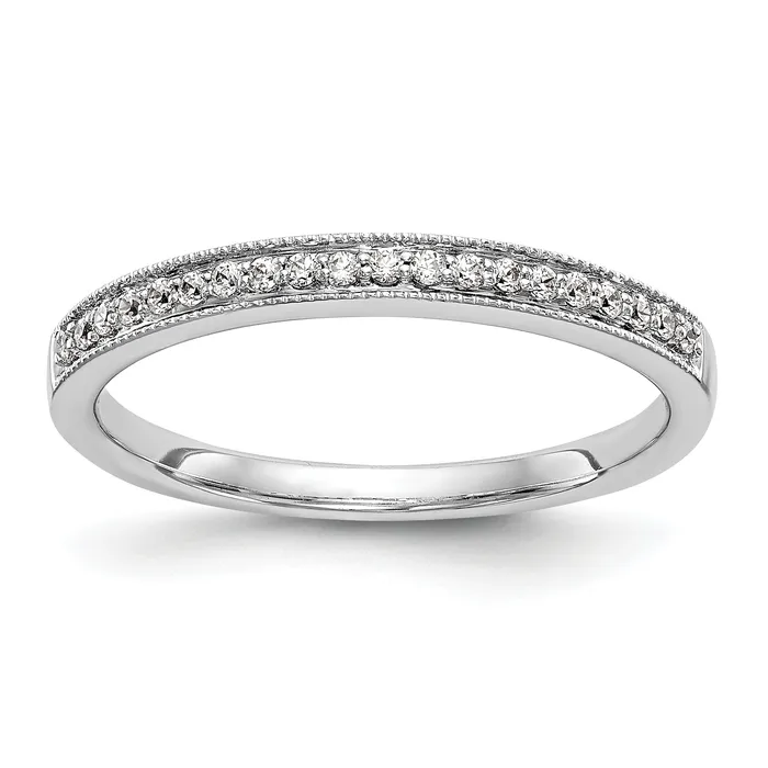 Rings Goldia 012ct CZ Solid Real 14k White Gold Wedding Wedding Band Ring Rings Goldia 012ct CZ Solid Real 14k White Gold Wedding Wedding Band Ring