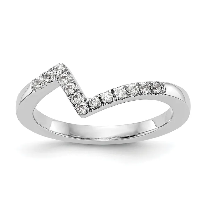 Rings Goldia 013ct CZ Solid Real 14K White Gold Wedding Wedding Band Ring
