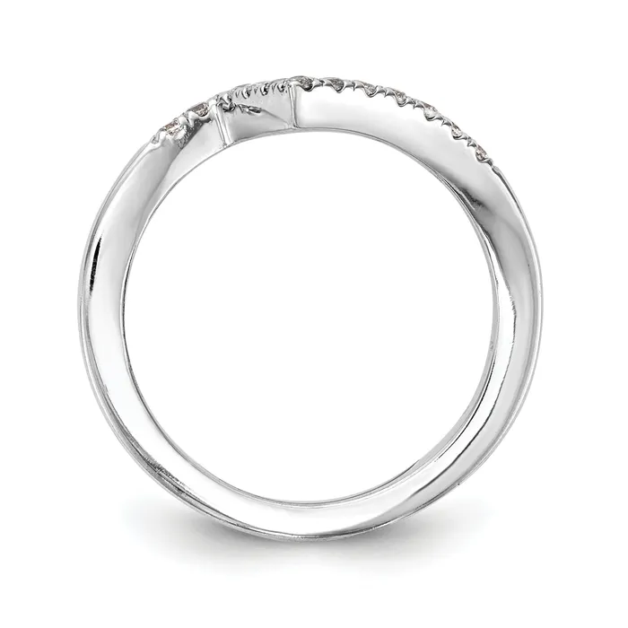 Rings Goldia 013ct CZ Solid Real 14K White Gold Wedding Wedding Band Ring
