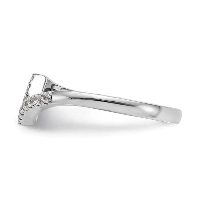 Rings Goldia 013ct CZ Solid Real 14K White Gold Wedding Wedding Band Ring
