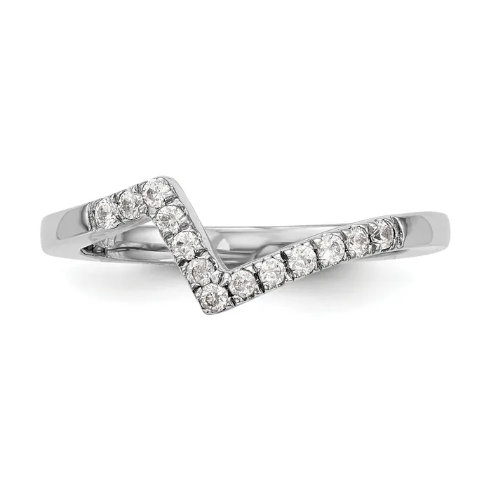 Rings Goldia 013ct CZ Solid Real 14K White Gold Wedding Wedding Band Ring