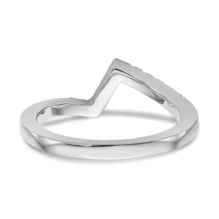 Rings Goldia 013ct CZ Solid Real 14K White Gold Wedding Wedding Band Ring