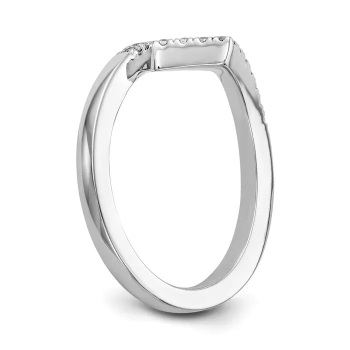 Rings Goldia 013ct CZ Solid Real 14K White Gold Wedding Wedding Band Ring