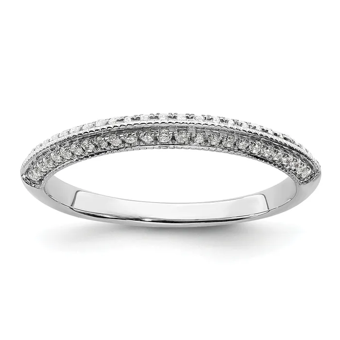 Rings Goldia 020ct CZ Solid Real 14K White Gold Complete Wedding Wedding Band Ring Rings Goldia 020ct CZ Solid Real 14K White Gold Complete Wedding Wedding Band Ring