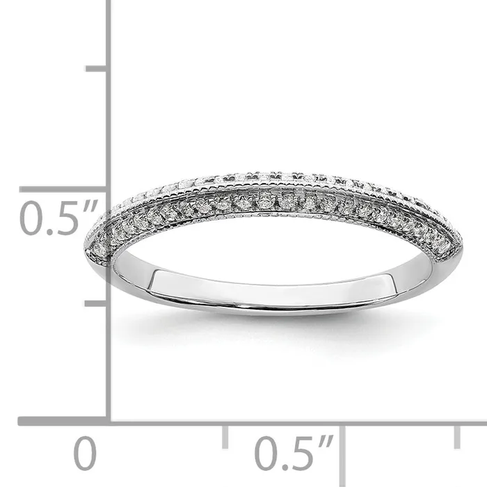 Rings Goldia 020ct CZ Solid Real 14K White Gold Complete Wedding Wedding Band Ring