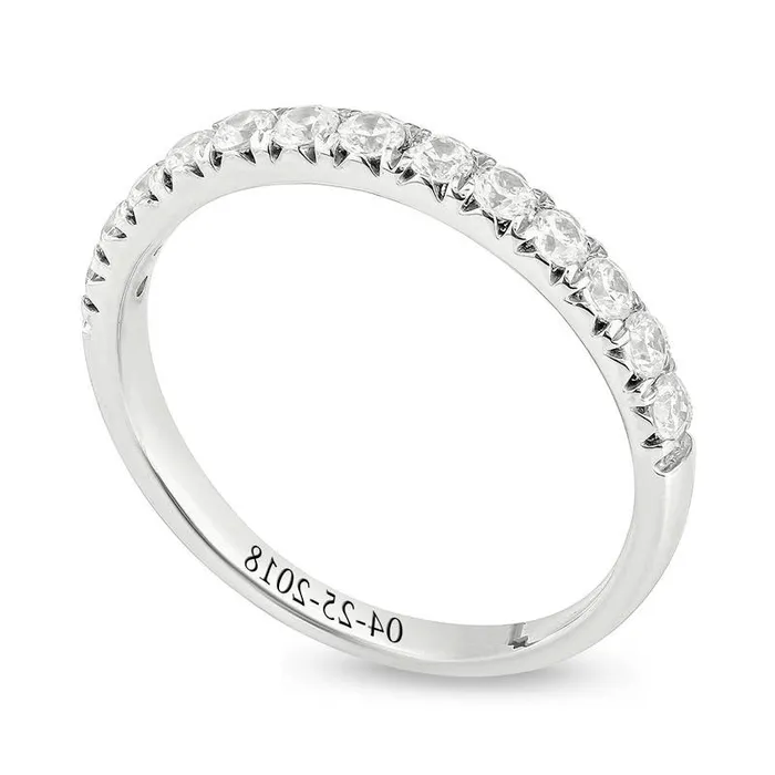 Rings Goldia 050 CT TW Natural Diamond Anniversary Band in Sterling Silver 1 Line Rings Goldia 050 CT TW Natural Diamond Anniversary Band in Sterling Silver 1 Line