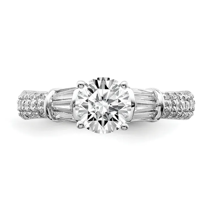 Rings Goldia 100ct CZ Solid Real 14K White Gold Engagement Ring
