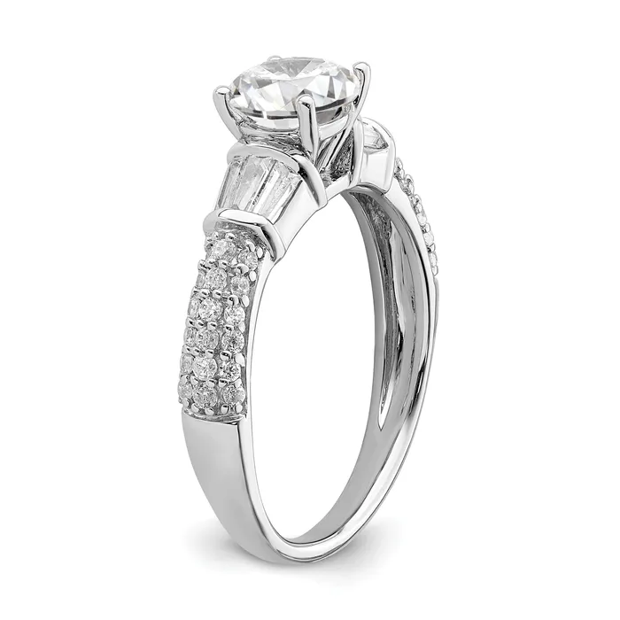 Rings Goldia 100ct CZ Solid Real 14K White Gold Engagement Ring