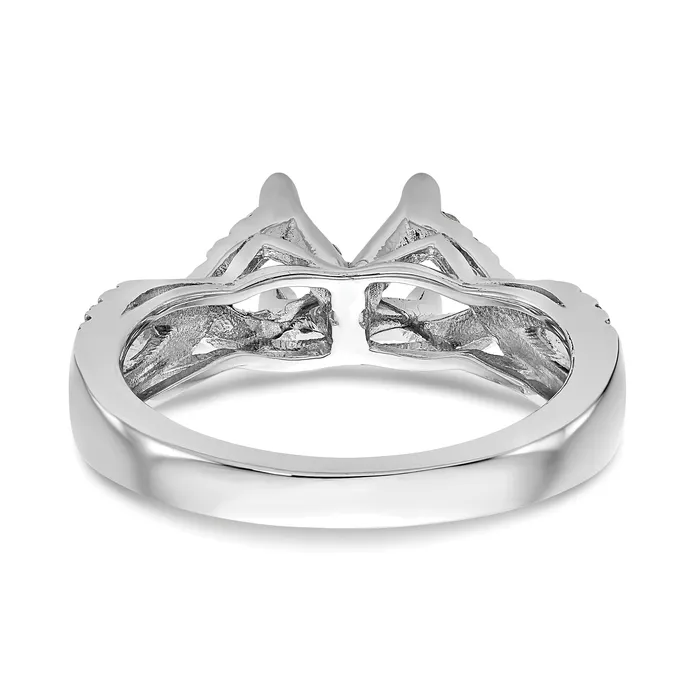 Rings Goldia 100ct CZ Solid Real 14k White Gold Round CrissCross Engagement Ring