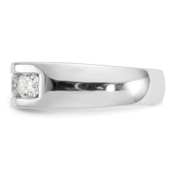 Rings Goldia 125ct CZ Solid Real 14K White Gold 5Stone Channel Wedding Band Ring