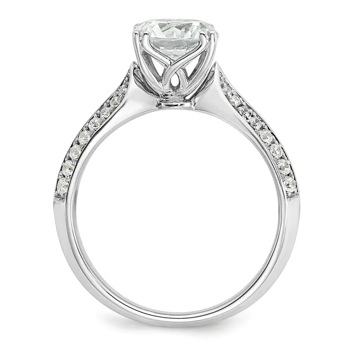 Rings Goldia 150ct CZ Solid Real 14k White Polish 1 12ct Round Engagement Dia Ring