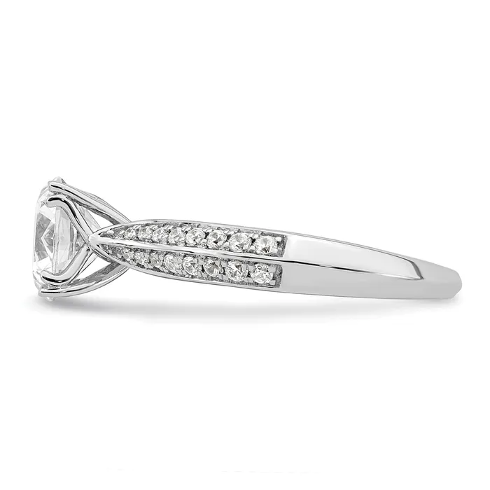 Rings Goldia 150ct CZ Solid Real 14k White Polish 1 12ct Round Engagement Dia Ring