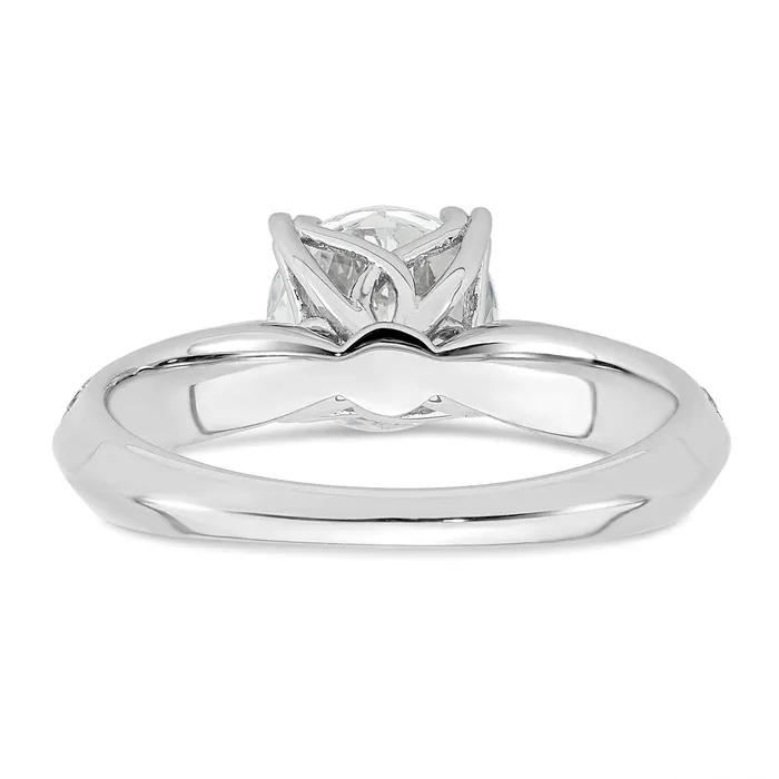 Rings Goldia 150ct CZ Solid Real 14k White Polish 1 12ct Round Engagement Dia Ring