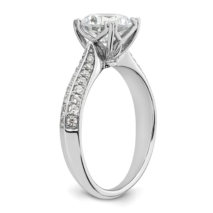 Rings Goldia 150ct CZ Solid Real 14k White Polish 1 12ct Round Engagement Dia Ring