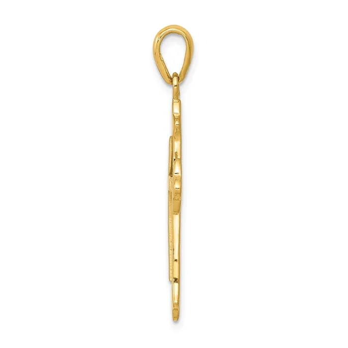Rings Goldia 14k Twotone Gold Fleur De Lis Cross Pendant