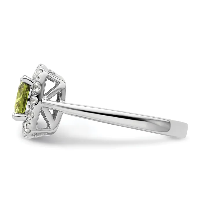 Rings Goldia 14k White Gold 14 Ct Lab Grown Diamond VSSI G August Birthstone Peridot Halo Ring