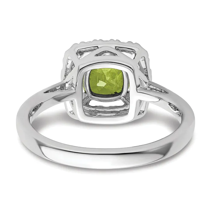 Rings Goldia 14k White Gold 14 Ct Lab Grown Diamond VSSI G August Birthstone Peridot Halo Ring