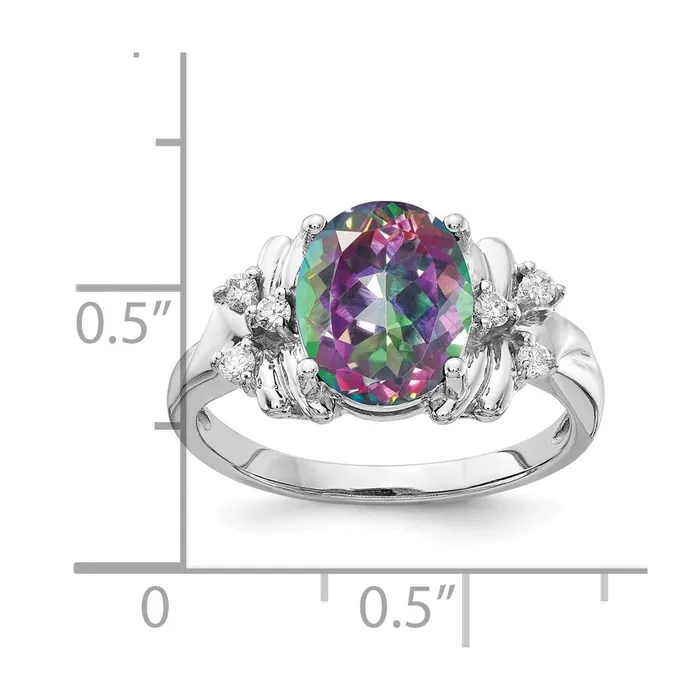 Rings Goldia 14k White Gold 10x8mm Oval Fire Topaz A Real Diamond ring