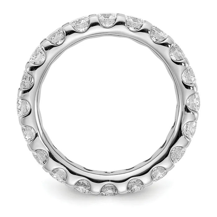 Rings Goldia 14k White Gold 3 Ct Lab Grown Diamond VSSI G Shared Prong Eternity Band Ring