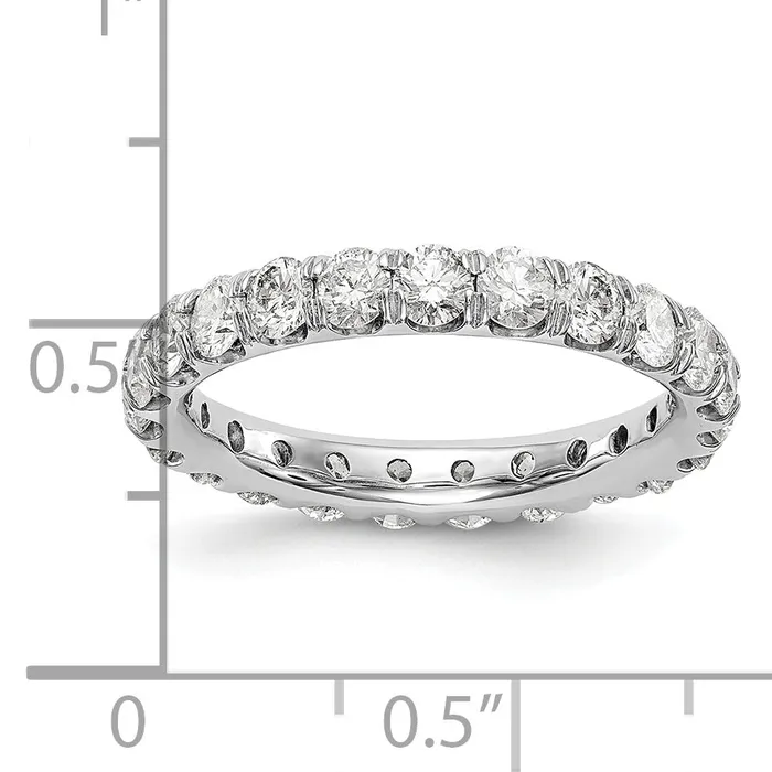 Rings Goldia 14k White Gold 3 Ct Lab Grown Diamond VSSI G Shared Prong Eternity Band Ring