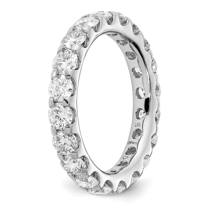 Rings Goldia 14k White Gold 3 Ct Lab Grown Diamond VSSI G Shared Prong Eternity Band Ring