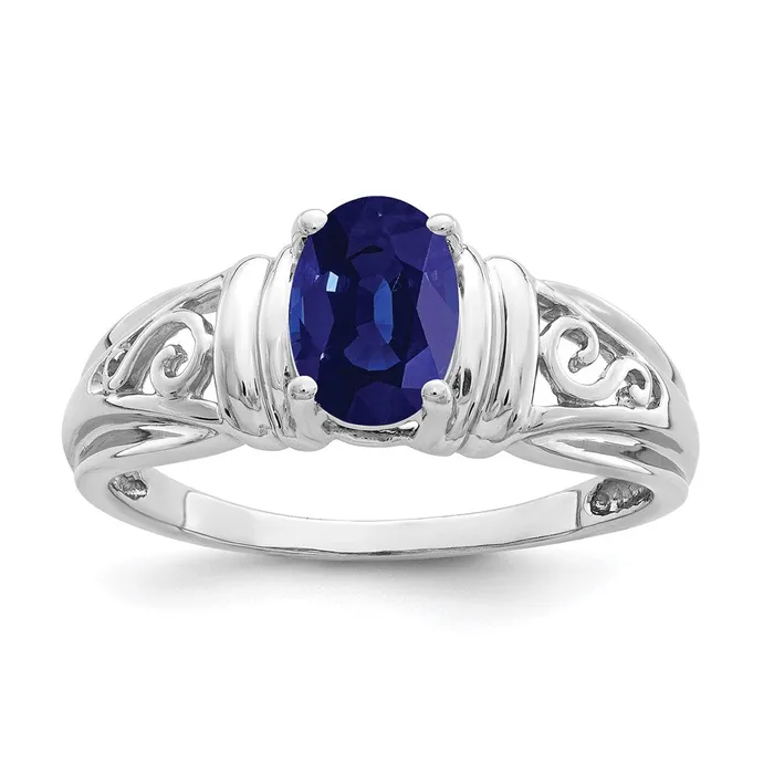 Rings Goldia 14k White Gold 7x5mm Oval Sapphire ring