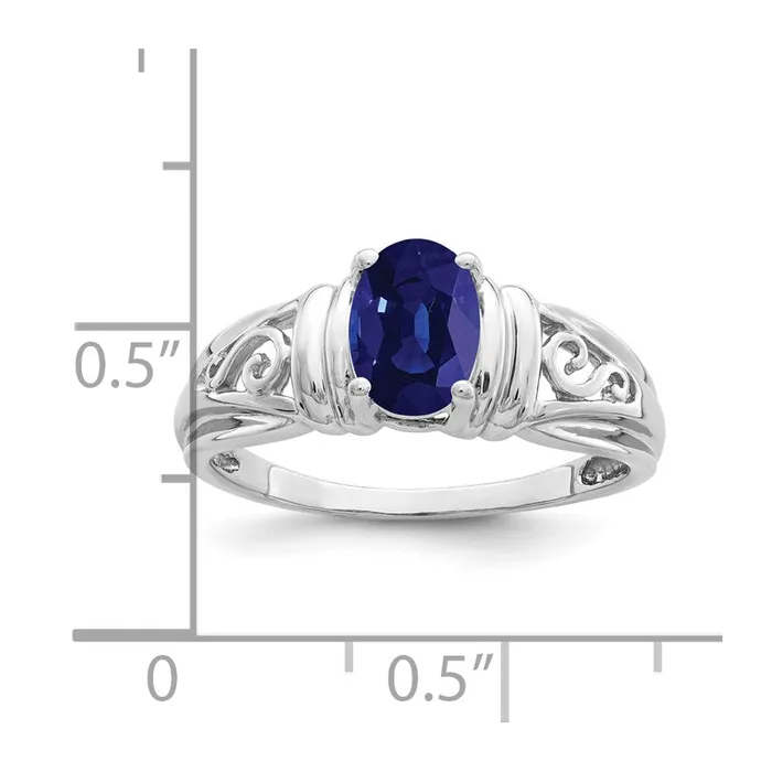 Rings Goldia 14k White Gold 7x5mm Oval Sapphire ring