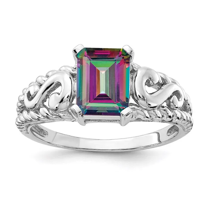 Rings Goldia 14k White Gold Mystic Topaz Ring