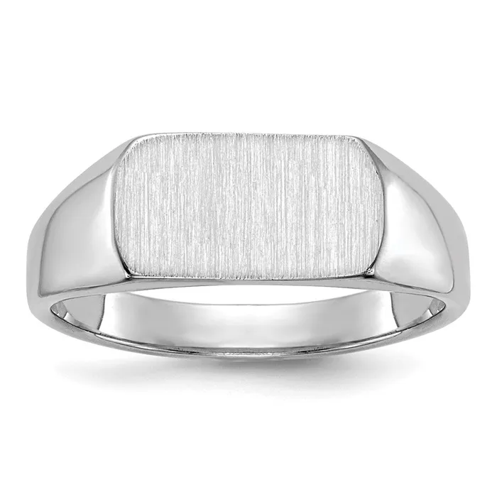 Rings Goldia 14k White Gold Signet Ring 10mmx6mm Open Back