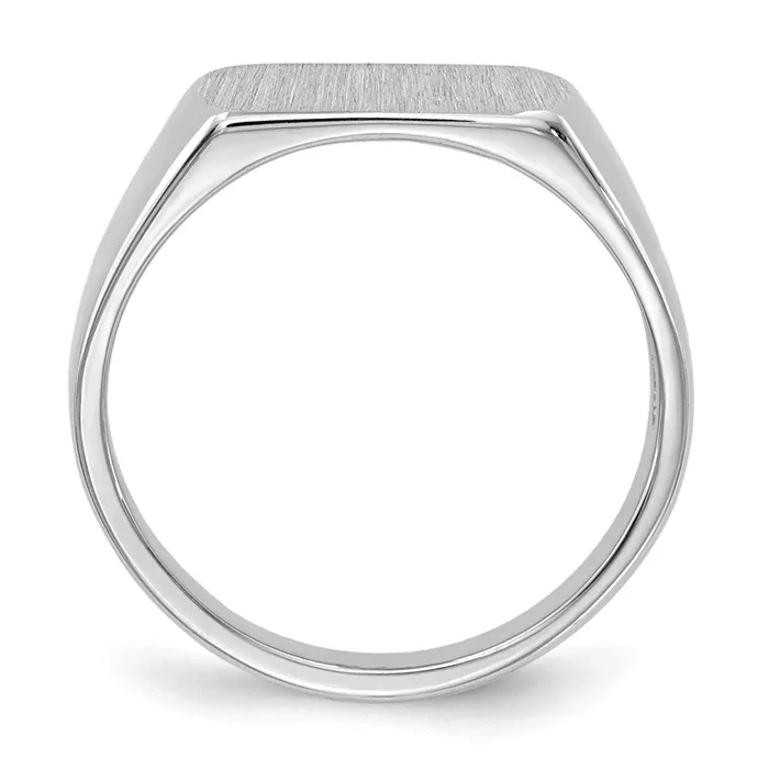 Rings Goldia 14k White Gold Signet Ring 10mmx6mm Open Back