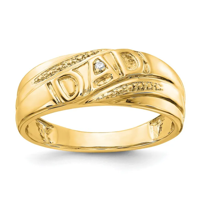Rings Goldia 14k Yellow Gold A Diamond mens ring
