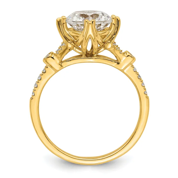 Rings Goldia 200ct CZ Solid Real 14k Polish 2ct Round Engagement Dia Ring
