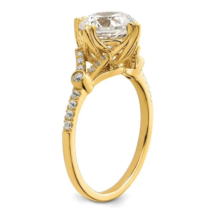 Rings Goldia 200ct CZ Solid Real 14k Polish 2ct Round Engagement Dia Ring