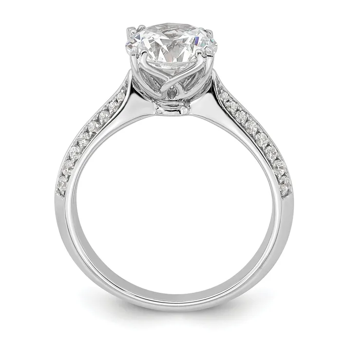 Rings Goldia 200ct CZ Solid Real 14k White Polish 2ct Round Engagement Dia Ring