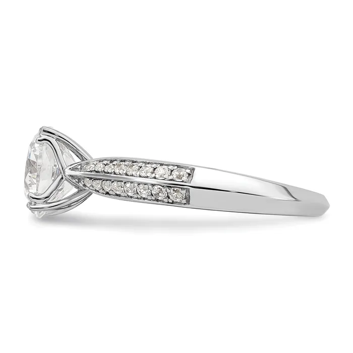 Rings Goldia 200ct CZ Solid Real 14k White Polish 2ct Round Engagement Dia Ring