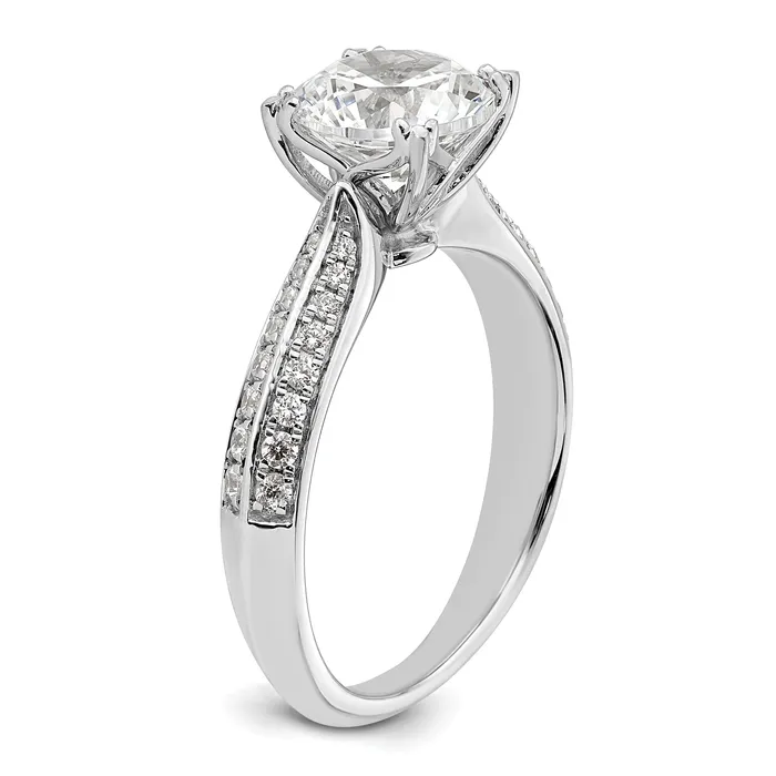 Rings Goldia 200ct CZ Solid Real 14k White Polish 2ct Round Engagement Dia Ring