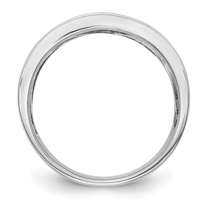 Rings goldiaca 14K White Gold Micro Pave Real Diamond Band