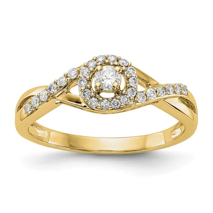Rings Goldiacom 15 Ct Natural Diamond Halo Infinity Bridal Engagement Ring Set in 10K Yellow Gold