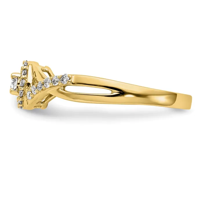 Rings Goldiacom 15 Ct Natural Diamond Halo Infinity Bridal Engagement Ring Set in 10K Yellow Gold
