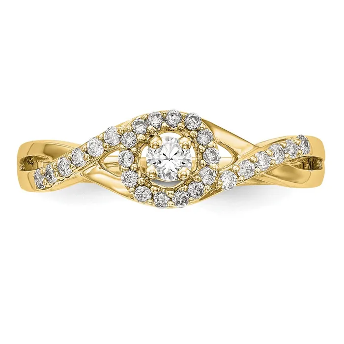 Rings Goldiacom 15 Ct Natural Diamond Halo Infinity Bridal Engagement Ring Set in 10K Yellow Gold
