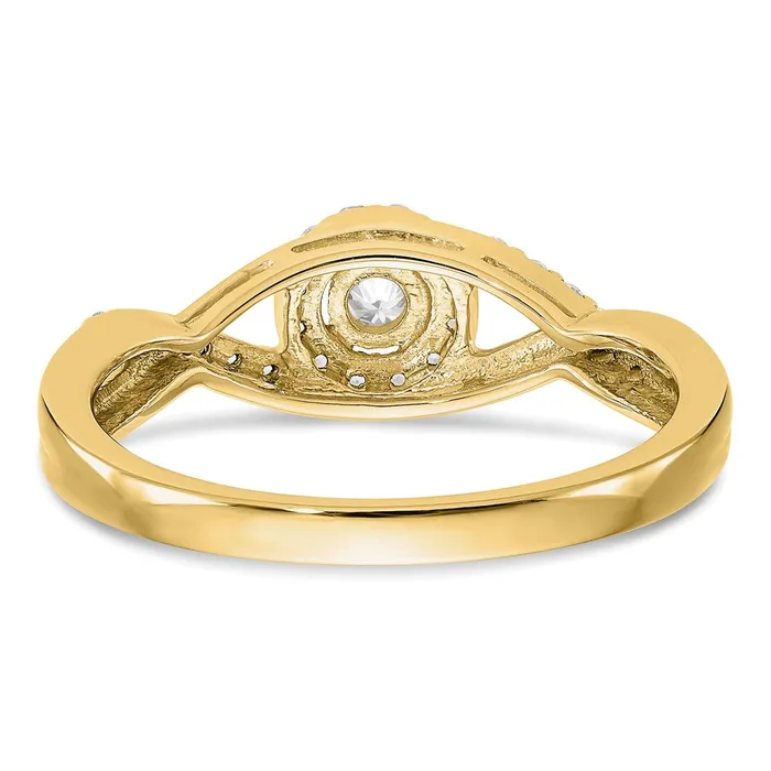 Rings Goldiacom 15 Ct Natural Diamond Halo Infinity Bridal Engagement Ring Set in 10K Yellow Gold