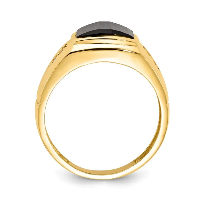 Rings Goldiacom 14K Yellow Gold AA Real Diamond mens ring