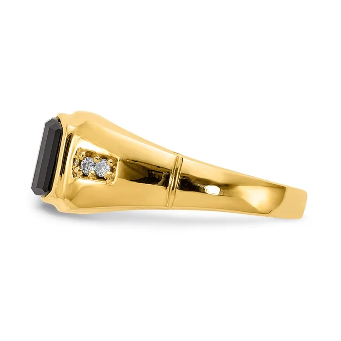 Rings Goldiacom 14K Yellow Gold AA Real Diamond mens ring