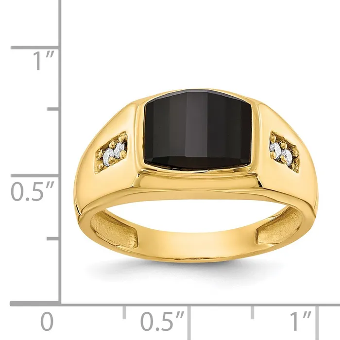 Rings Goldiacom 14K Yellow Gold AA Real Diamond mens ring