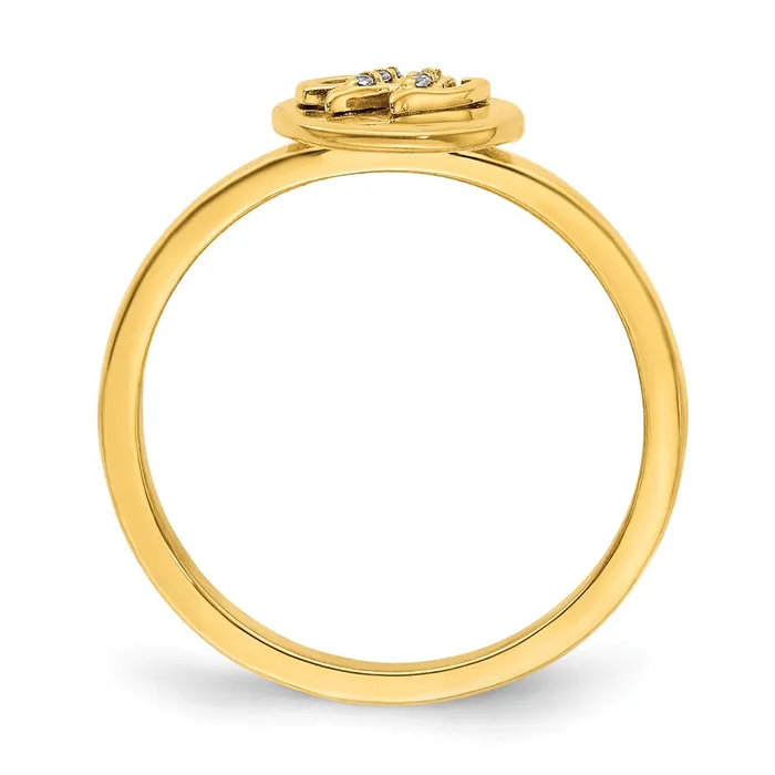 Rings Goldiacom 14k Yellow Gold Real Diamond Initial W Ring