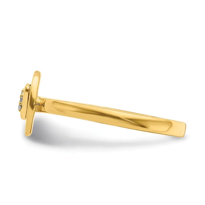 Rings Goldiacom 14k Yellow Gold Real Diamond Initial W Ring