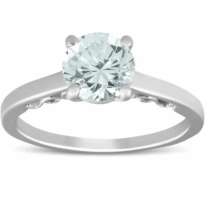 Rings Goldiacom FVS 152 ct Diamond Engagement Solitaire Vintage Ring 14k White Gold Rings Goldiacom FVS 152 ct Diamond Engagement Solitaire Vintage Ring 14k White Gold