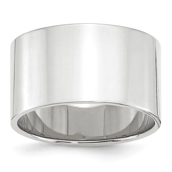 Rings Goldia Solid 10K White Gold 12mm Light Weight Flat MensWomens Wedding Band Ring Size 10 Rings Goldia Solid 10K White Gold 12mm Light Weight Flat MensWomens Wedding Band Ring Size 10