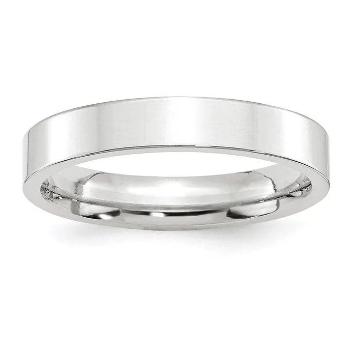 Rings Goldia Solid 10K White Gold 4mm Standard Flat Comfort Fit MensWomens Wedding Band Ring Size 125 Rings Goldia Solid 10K White Gold 4mm Standard Flat Comfort Fit MensWomens Wedding Band Ring Size 125